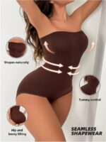 Women's Fashion Solid Color Seamless Body Shaping Bodysuit