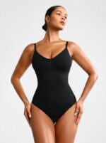 SHEIN SHAPE Ladies' Solid Color Bodysuit Shapewea