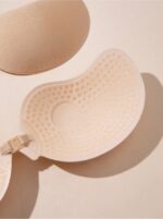 1pc Classic Mango Shaped Self-adhesive Push-up Bra Cups, Skin Color