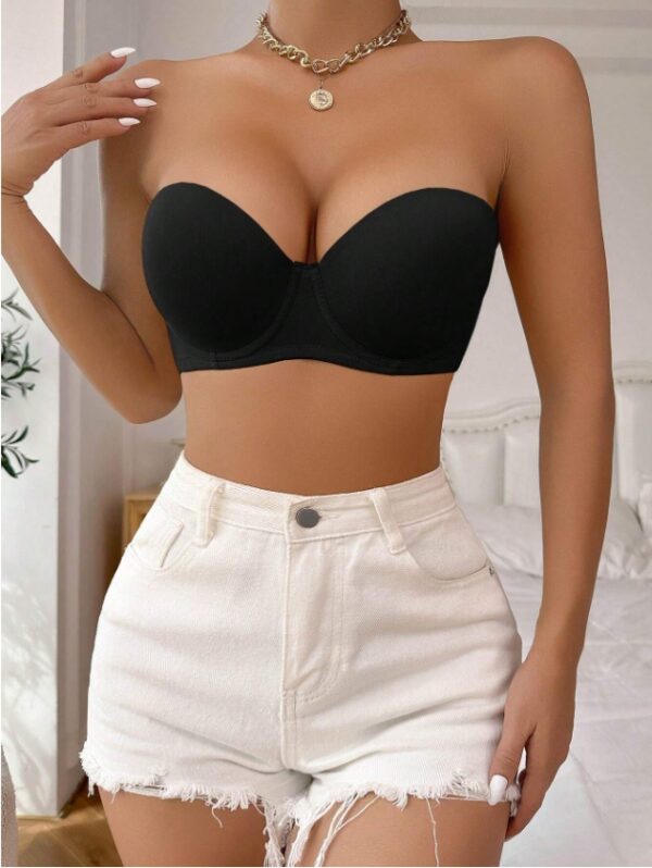 Women's Solid Color Strapless Bra