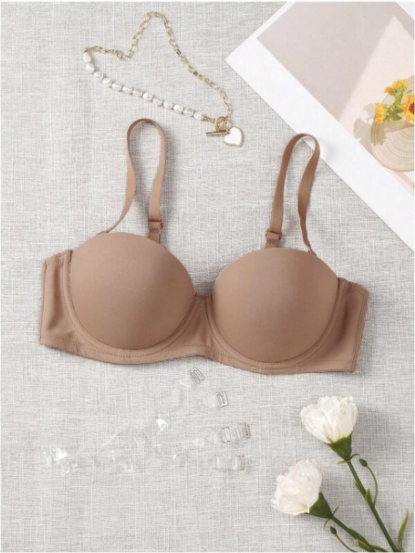 Women's Solid Color Strapless Bra