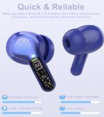 Wireless Earbuds, Bluetooth 5.3 Headphones with 4 ENC Noise Cancelling Mic, Bluetooth Earbuds 40H Playtime , Wireless Headphones in ear Earphones Deep Bass Stereo, LED Display, IP7 Waterproof